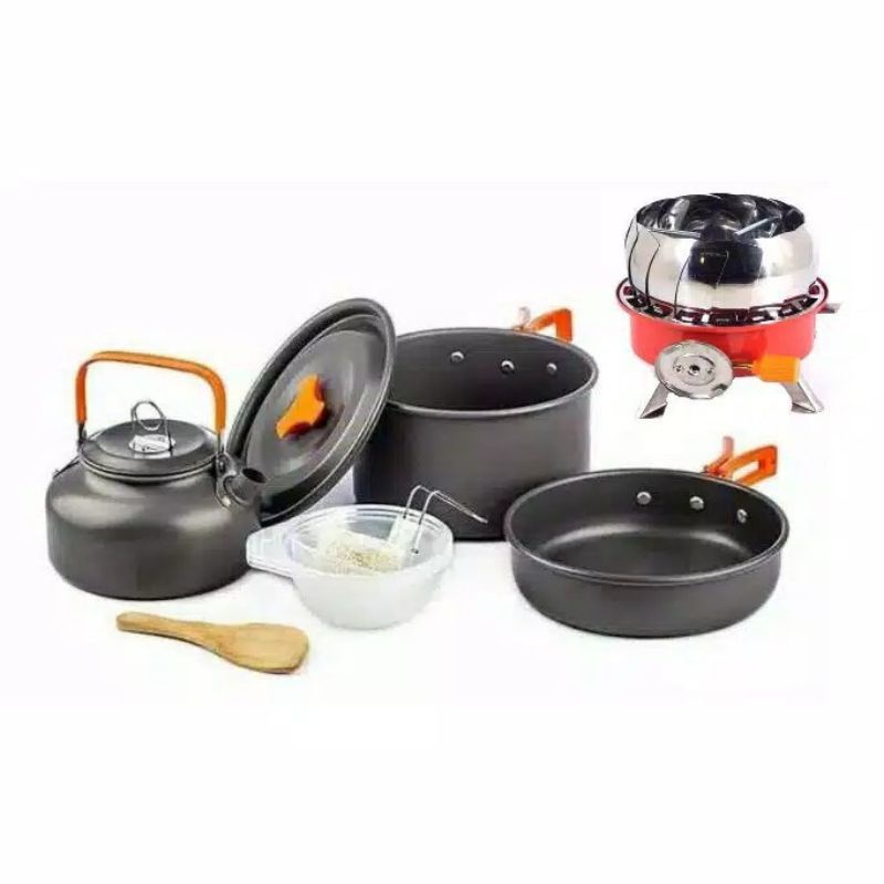 Jual Paket Cooking Set Ds Dan Kompor Windproof Shopee Indonesia