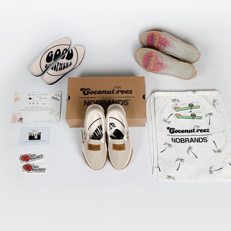 Jual NoBrands Coconut Shoes White Slip On Sepatu Sekolah NoBrands