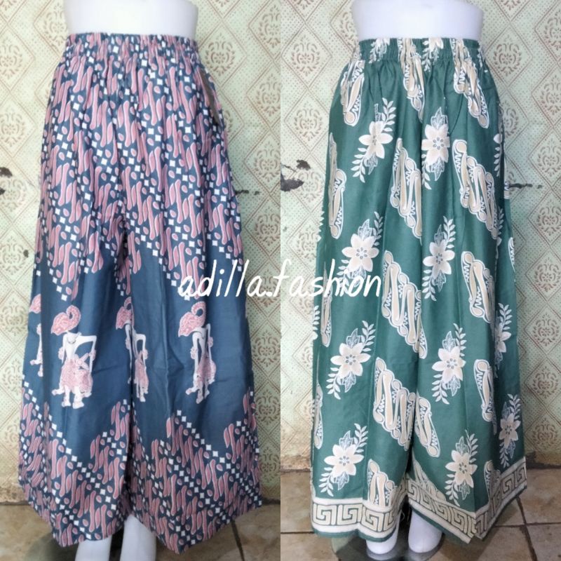 Jual Celana Kulot Batik Jumbo Wanita Terbatu Katun Halus Dan Tebal