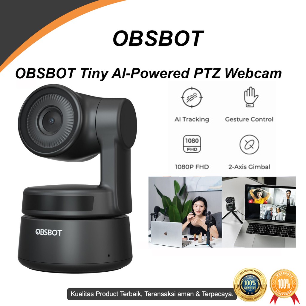 Jual Obsbot Tiny Ai Powered Ptz Webcam Original Web Cam P Shopee