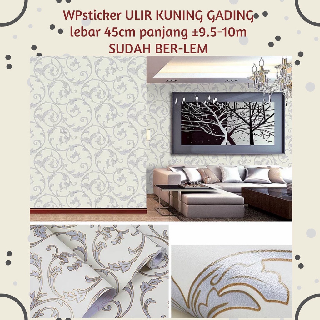 Jual READY SEMARANG WALLPAPER DINDING 10m STIKER MOTIF BATIK ULIR