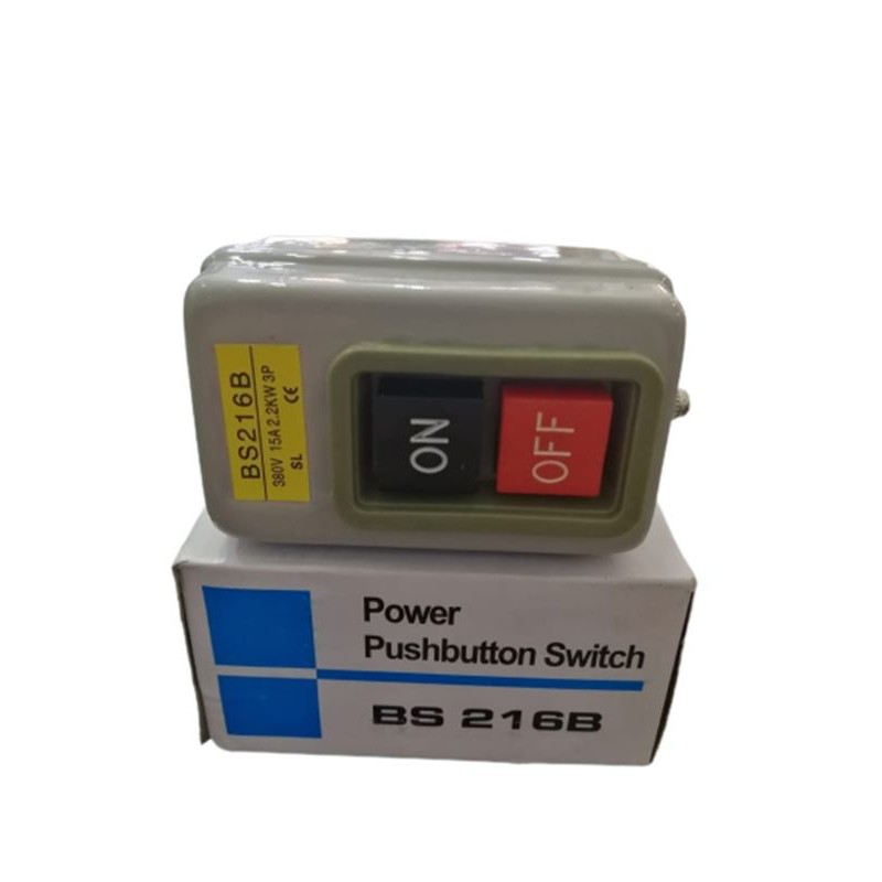 Jual Power Pushbutton Switch Saklar Tombol Power BS 216 15A 500V