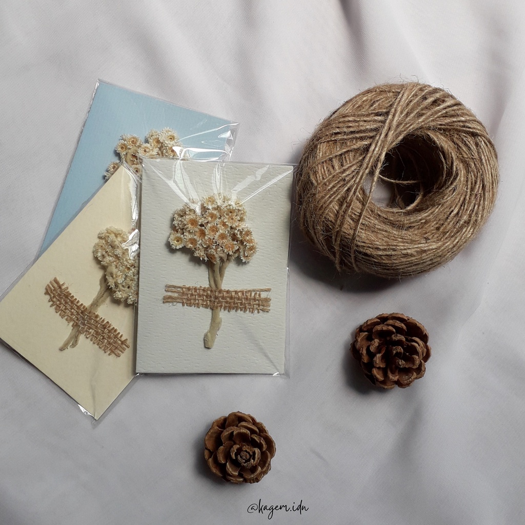 Jual Kartu Ucapan Rustic Kartu Ucapan Edelweis Greeting Card Rustic