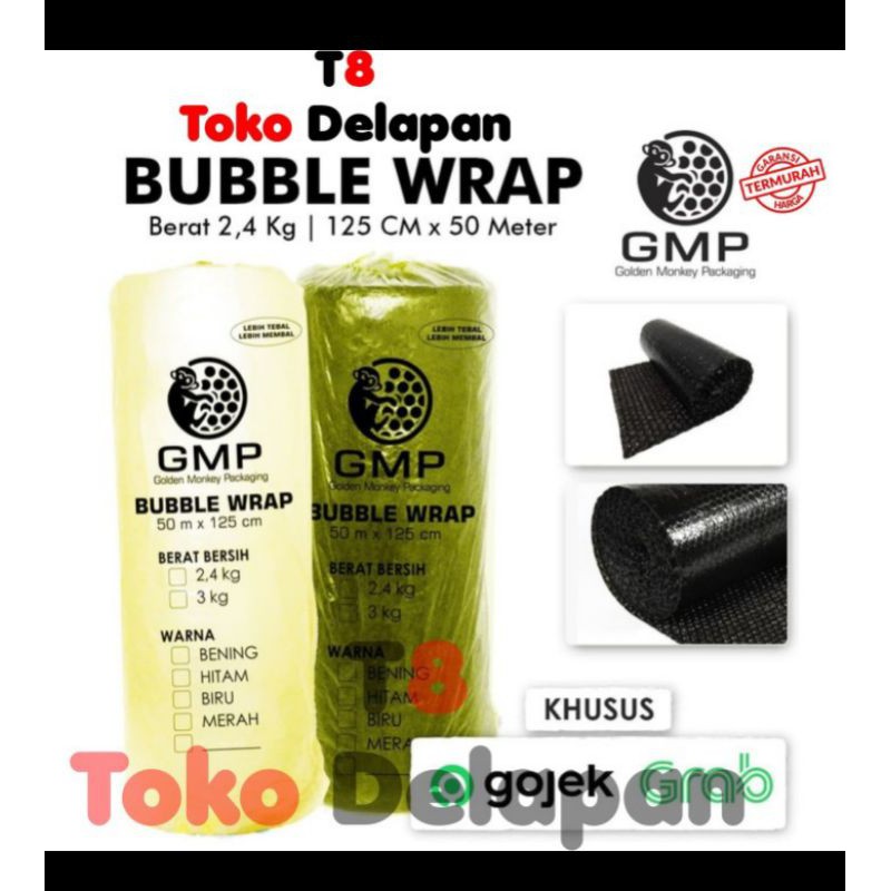 Jual Buble Bubble Wrap Kg Gmp Roll Cm X Cm Bening Hitam