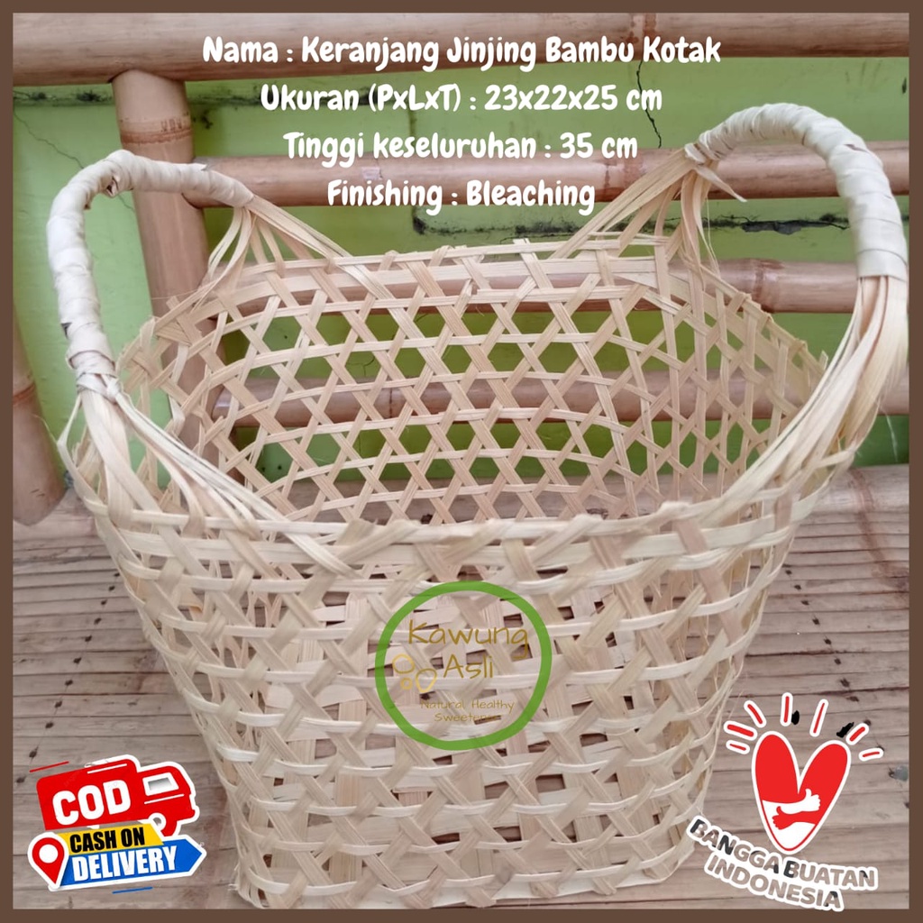 Jual Tas Jinjing Anyaman Bambu Keranjang Mahar Hampers Botol Kantong