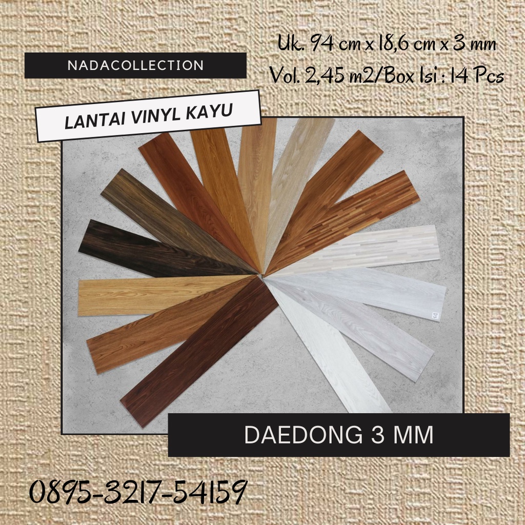 Jual Lantai Vinyl Vinil Plank Motif Kayu Daedong 3 Mm Shopee Indonesia