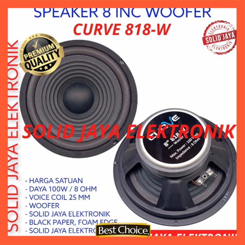 Jual Speaker Curve 8 INC 8 Speaker Woofer Curve 8Inc 818 W Speaker