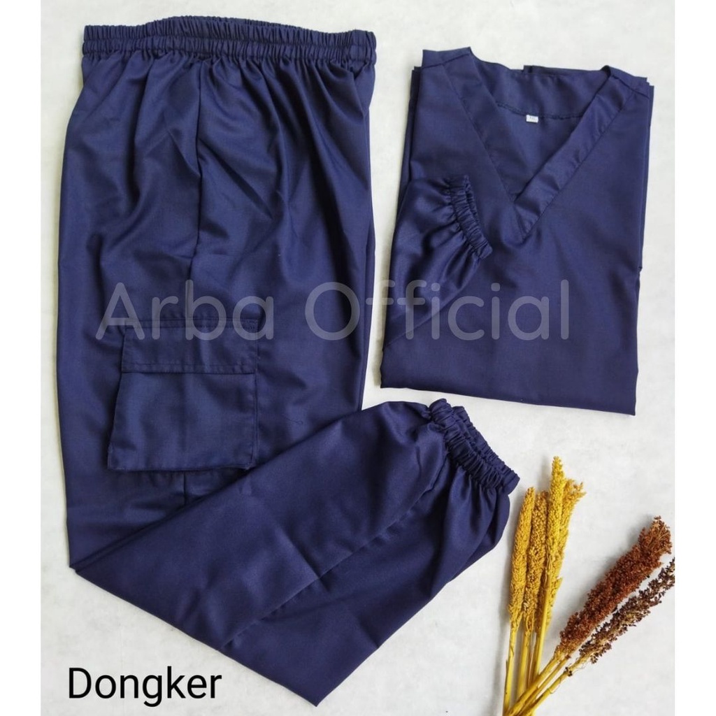 Jual Baju Ok Oka Jogger Cargo Toyobo Jaga Dokter Scrub Medis Perawat