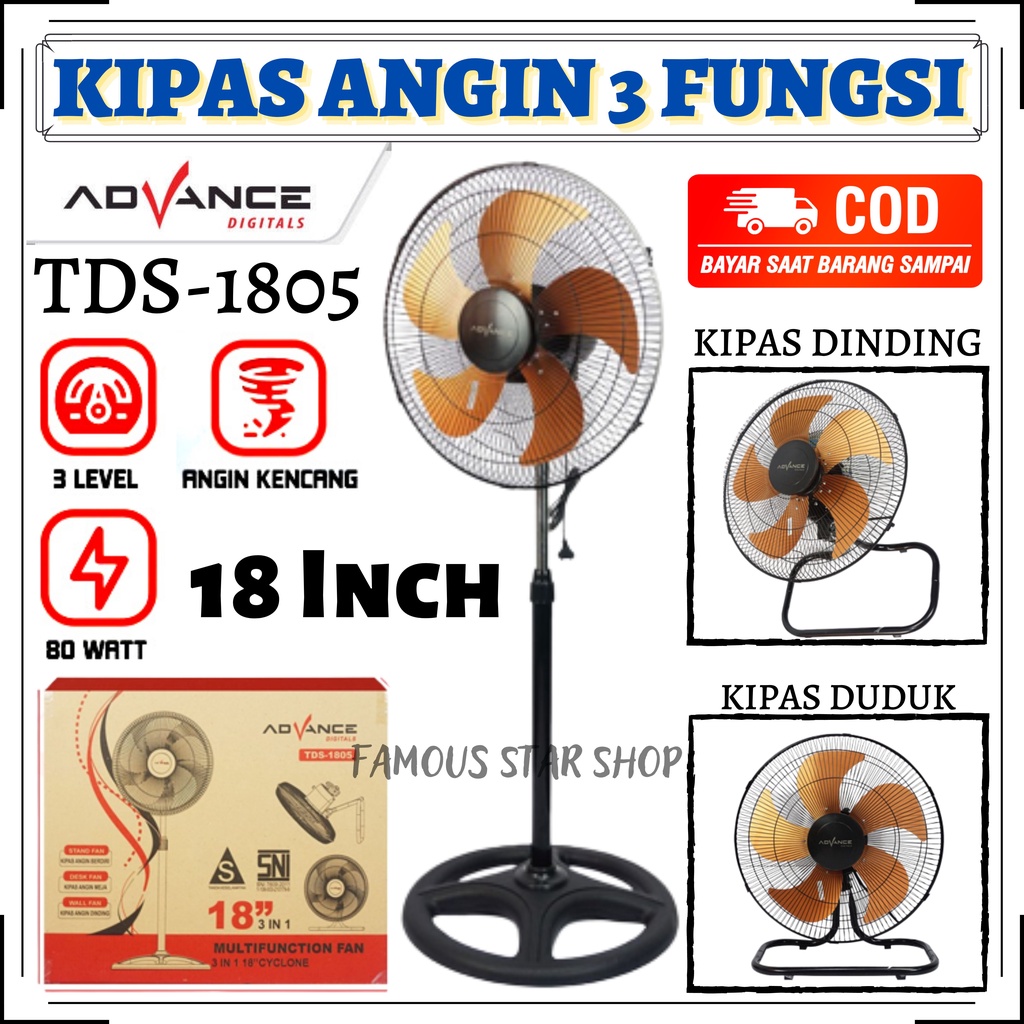 Jual Kipas Angin In Stand Desk Wall Advance Tds Kipas Angin