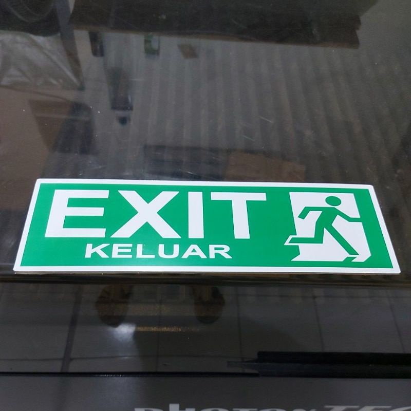 Jual Sign Rambu Akrilik Jalur Evakuasi 30x9 5 Shopee Indonesia