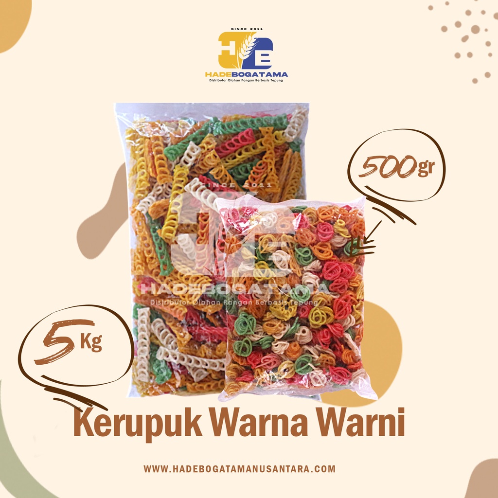 Jual Kerupuk Warna Warni 500gr BKS Kerupuk Seblak Kerupuk Mentah