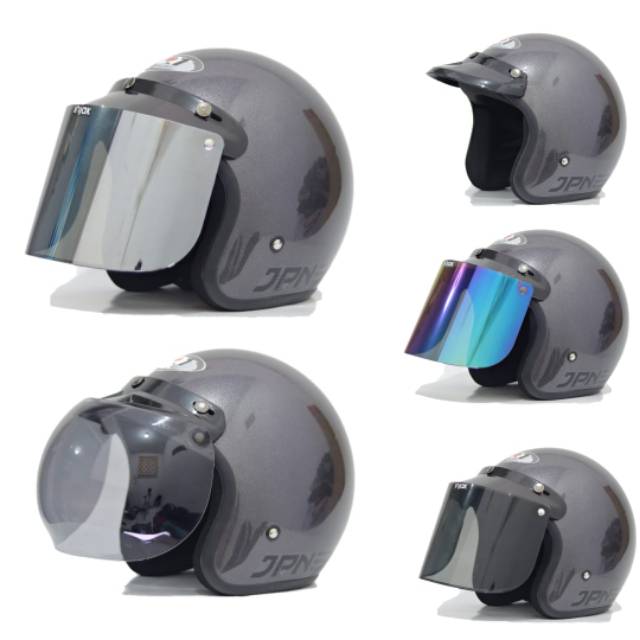 Jual Helm JPN Abu Gunmet Gloss Shopee Indonesia