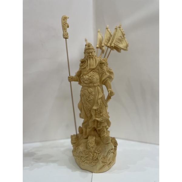 Jual Patung Dewa Kwan Kong Guan Yu Kwan Te Kong 30cm Kayu Shopee