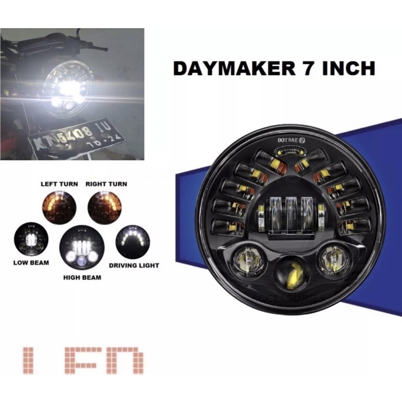 Jual PROMO DAYMAKER KOTAK 7INC JIMNY KATANA HEAD LAMP LED DAY MAKER