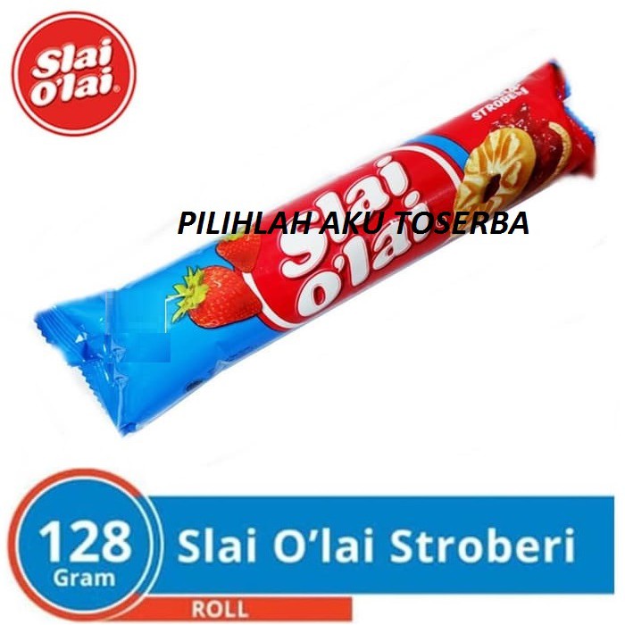 Jual Biskuit Slai O Lai Strawberry Roll Slai Olai Stroberi Roll 128