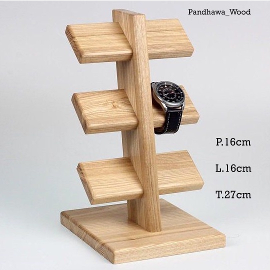 Jual Rak Kayu Penyangga Stand Jam Tangan Rack Holder Watch Rak Display