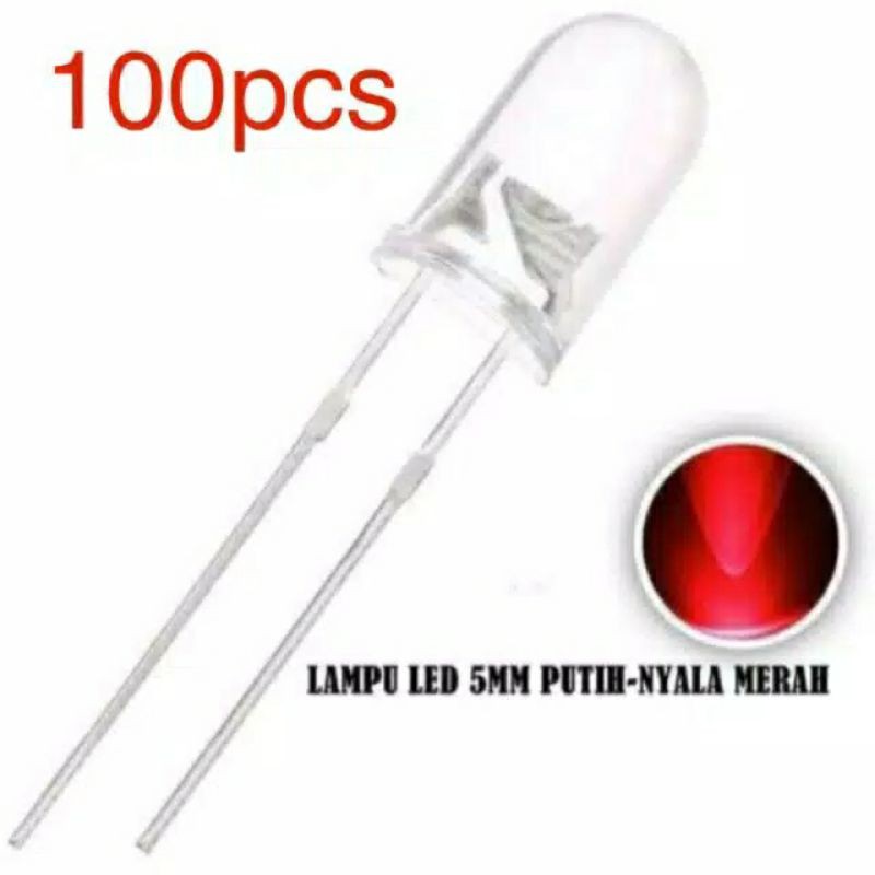 Jual Led Diy Mm Warna Merah Pcs Shopee Indonesia