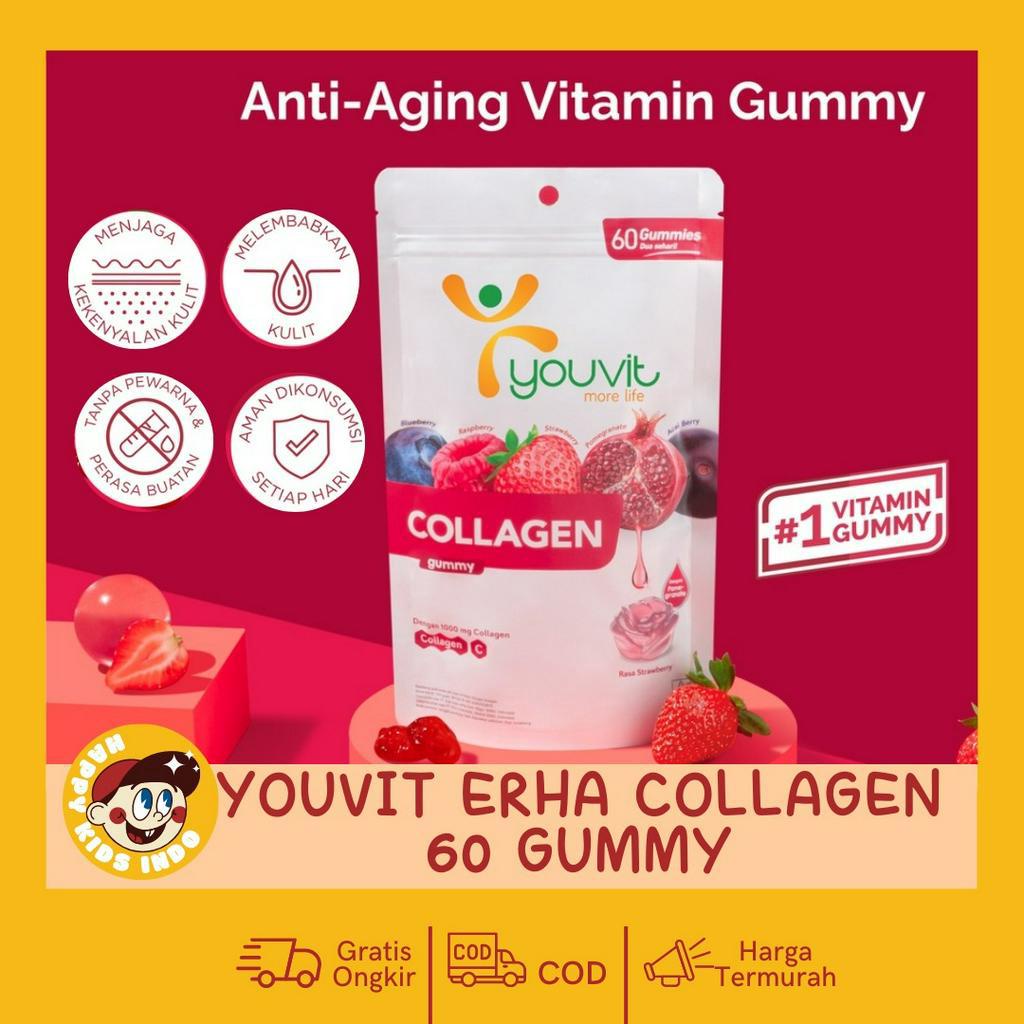 Jual YOUVIT X ERHA COLLAGEN GUMMY ANTIAGING YOUVIT COLLAGEN 30 HARI