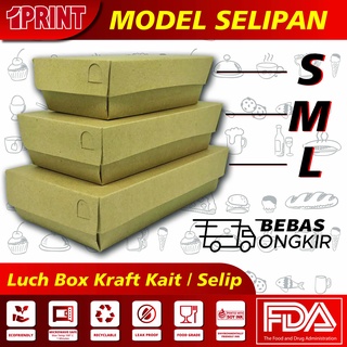 Jual PAPER LUNCH BOX FOOD GRADE UKURAN L UKURAN M UKURAN S BAHAN