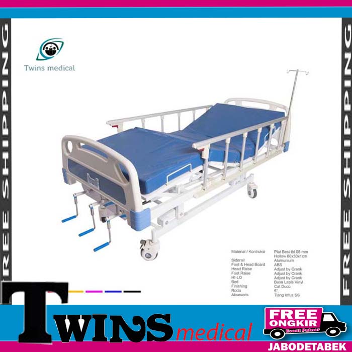 Jual Bed Pasien Crank Abs Tempat Tidur Medis Engkol Ranjang Rs