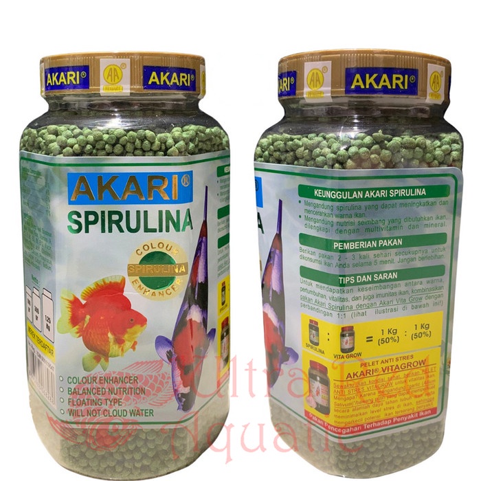 Jual Akari Spirulina Pakan Makanan Pelet Ikan Hias 300Gram 300 Gram