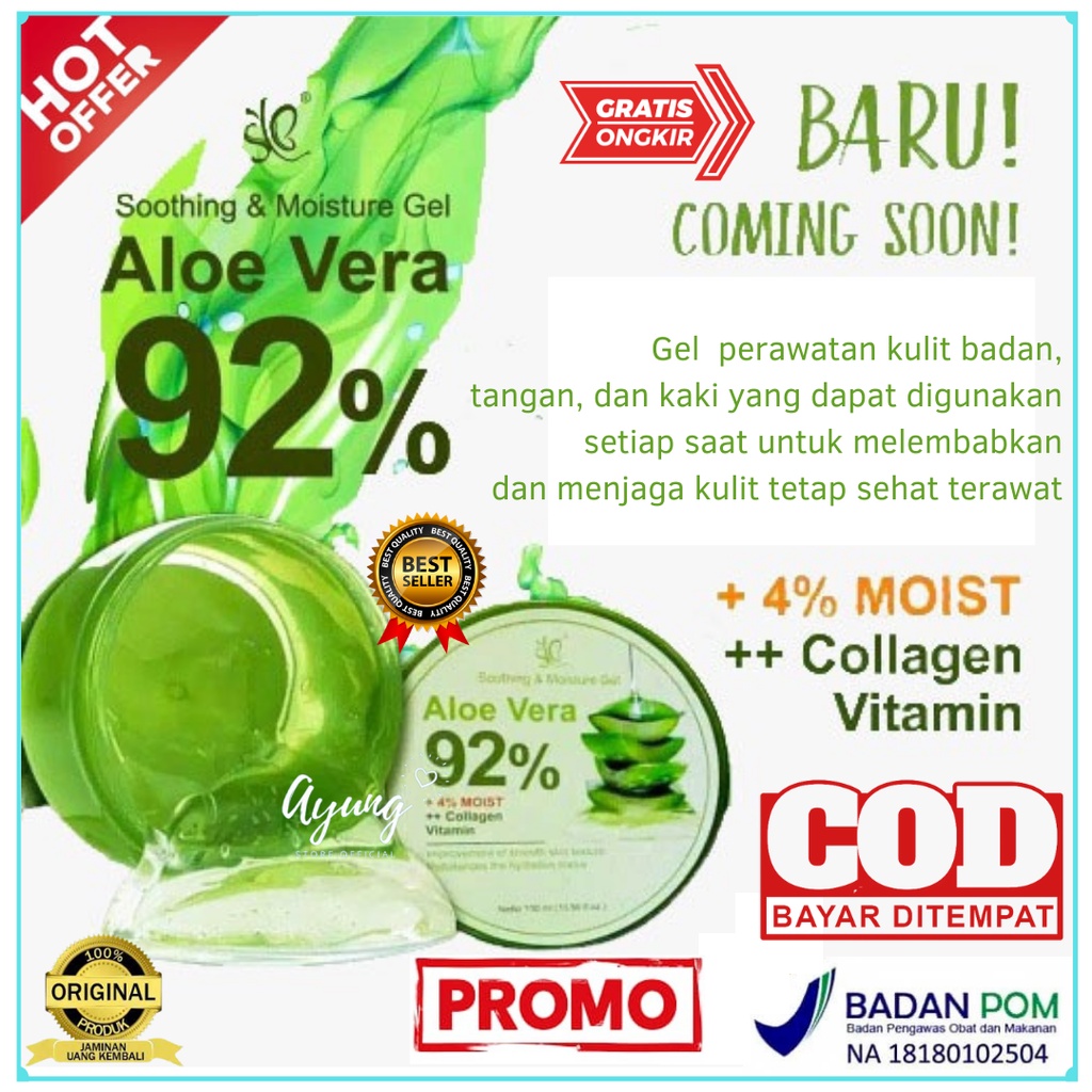 Jual GEL ALOEVERA MASKER WAJAH PELEMBAB WAJAH PENYEGAR WAJAH ANTI