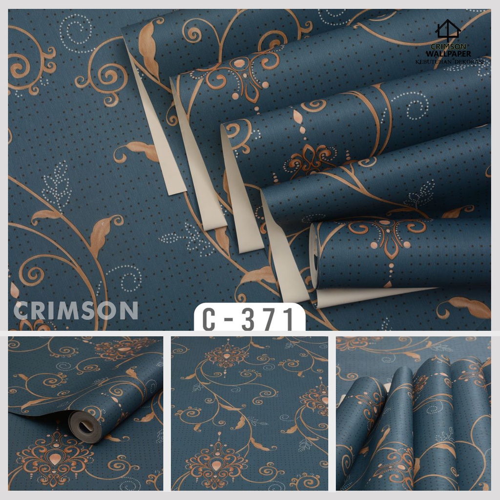 Jual Wallpaper Dinding Klasik Vinyl Premium Batik Daun Bertekstur