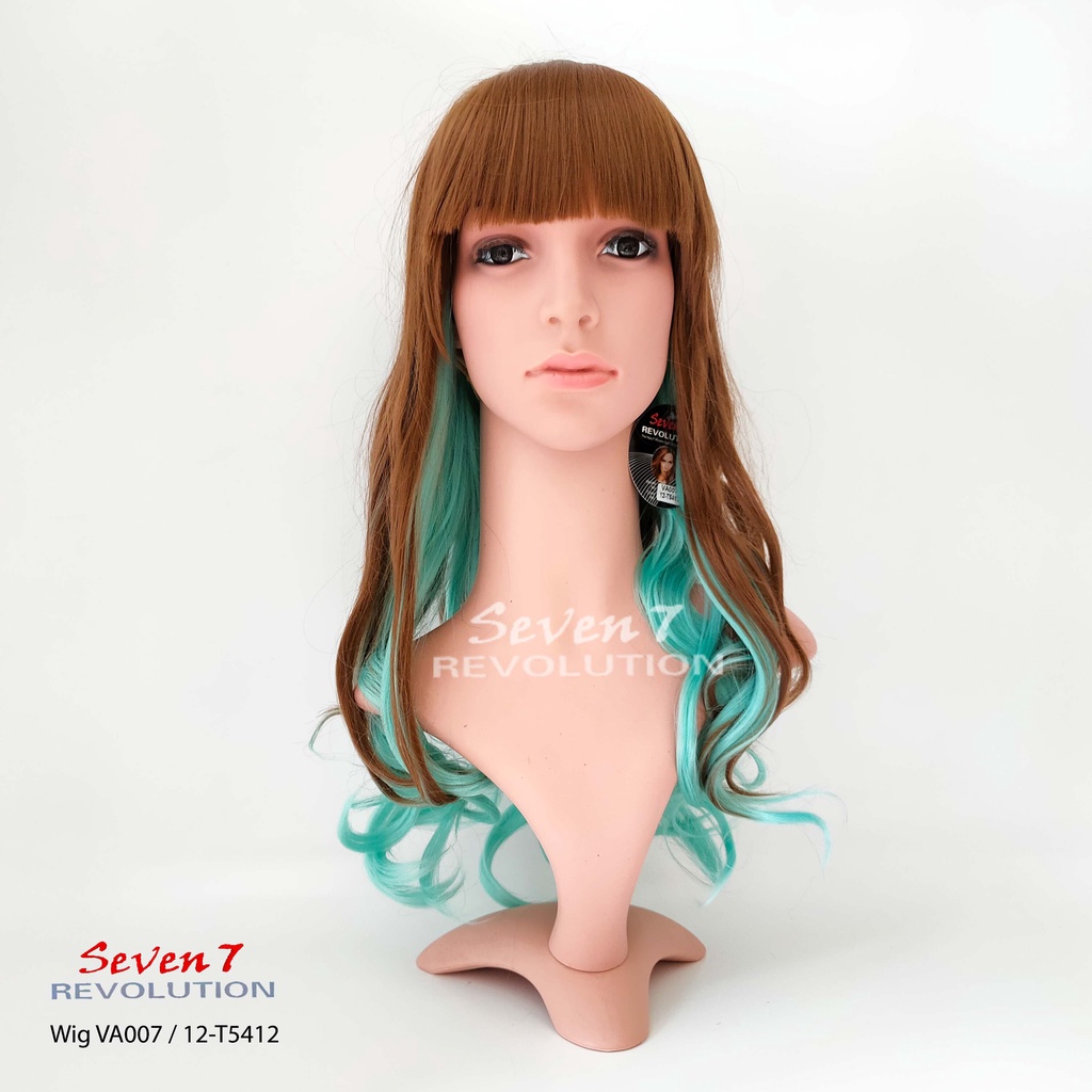 Jual Wig Rambut Palsu Panjang Curly Cosplay Warna Ombre Va