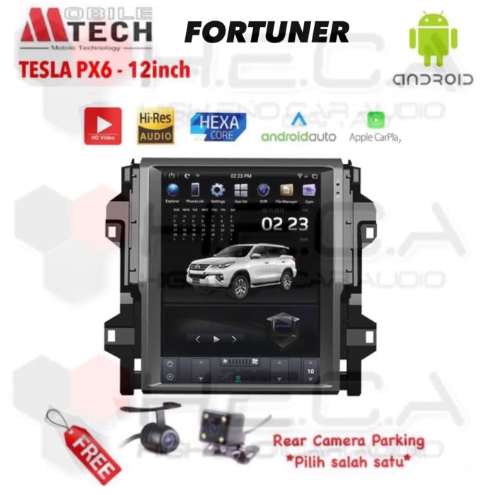 Jual Mtech TESLA PX6 Toyota Fortuner 12 Android Head Unit Camera