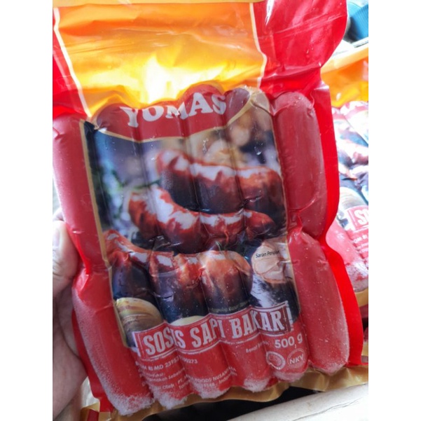 Jual Yomas Sosis Sapi Bakar 500g Isi 7 12 Shopee Indonesia