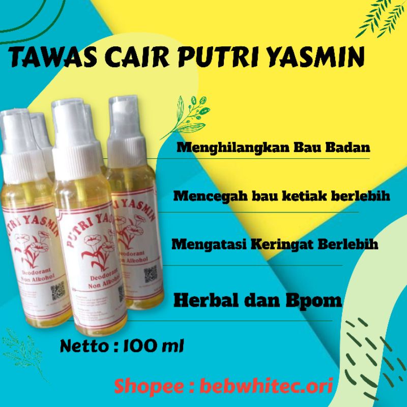 Jual Tawas Cair Putri Yasmin Non Alkohol Menghilangkan Bau Badan