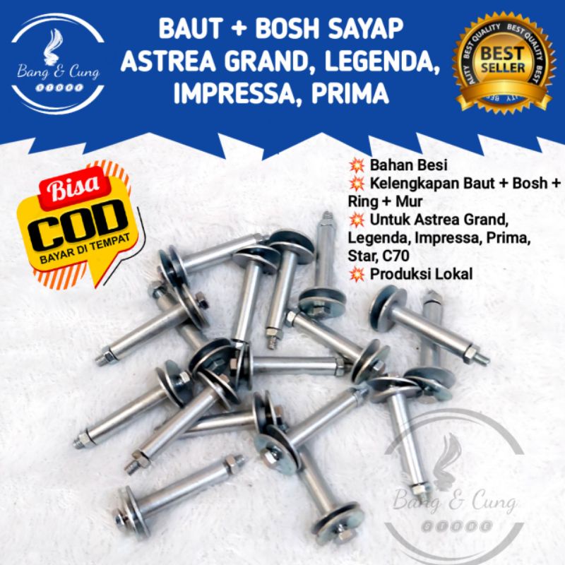 Jual B C Baut Baud Bos Bosh Dek Sayap Totok Legshield Honda Astrea