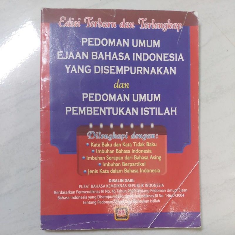 Jual Pedoman Umum Ejaan Bahasa Indonesia Yang Disempurnakan Shopee