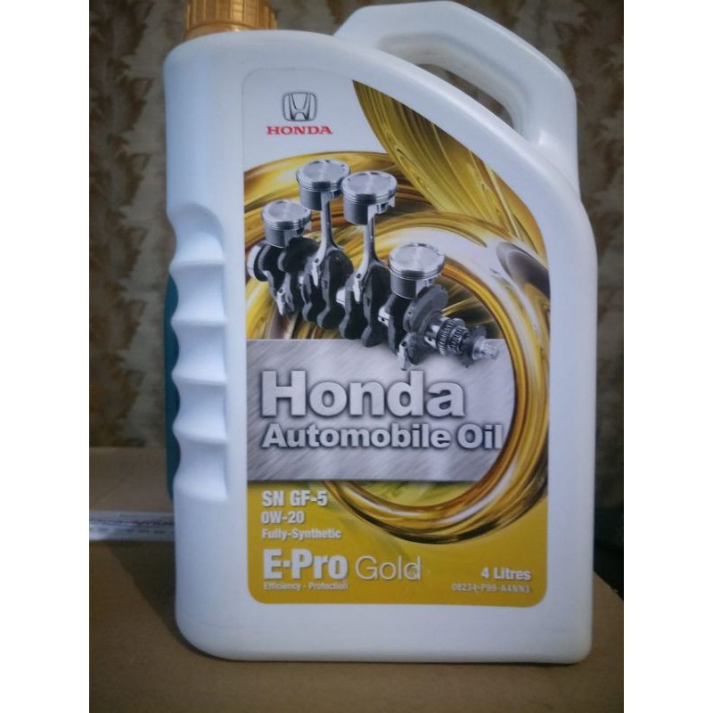 Jual Oli Honda Automobile Oil Sn Gf E Pro Gold Liter Shopee