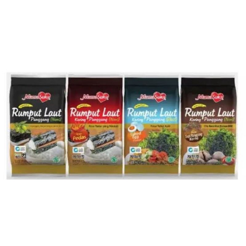 Jual MamaSuka Rumput Laut Kering Panggang Roasted Nori Seaweed All