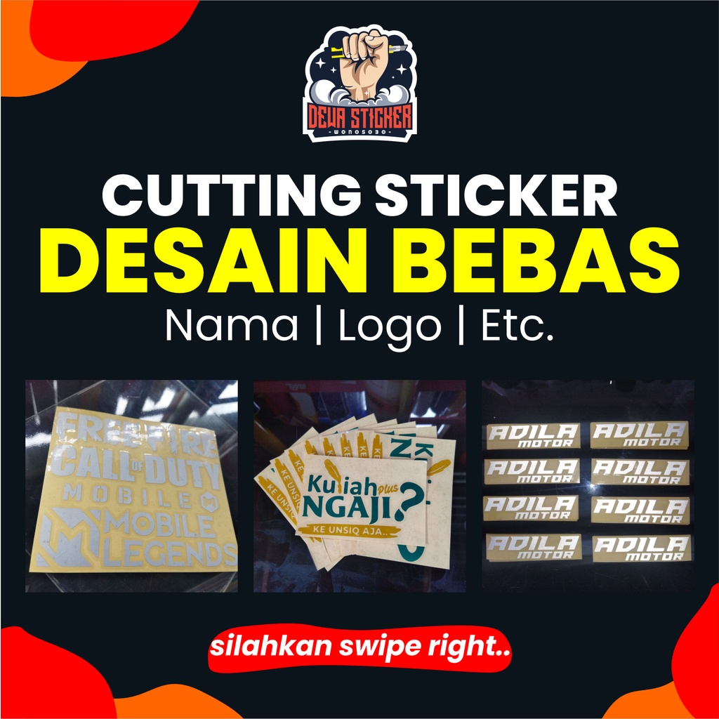 Jual Virall Termurah Cutting Sticker Custom Bebas Logo Nama