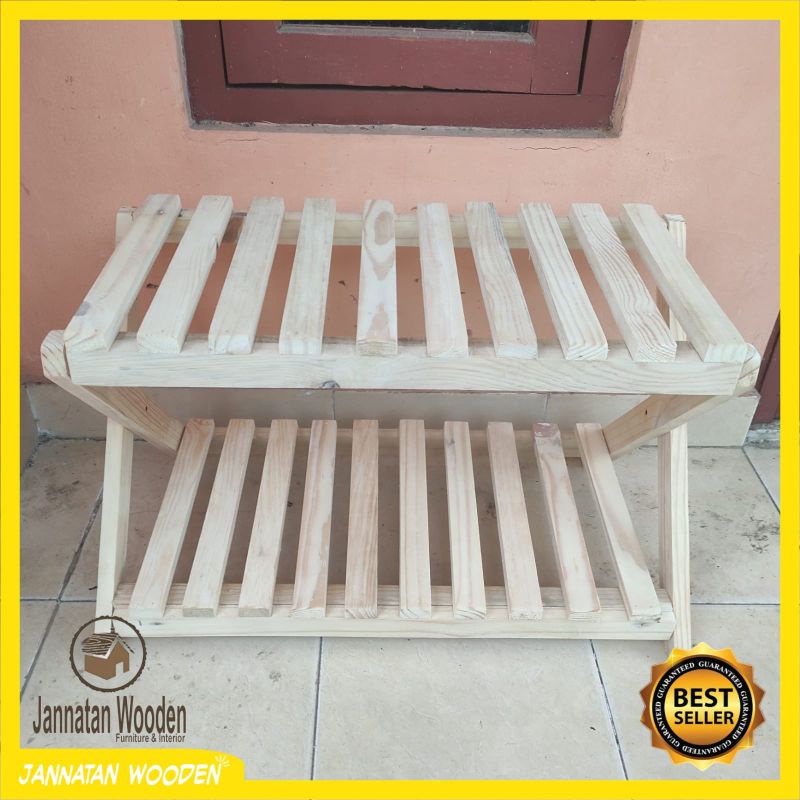 Jual Otto Wooden Shelf Rak Serbaguna Kayu Rak Susun Rak Minimalis