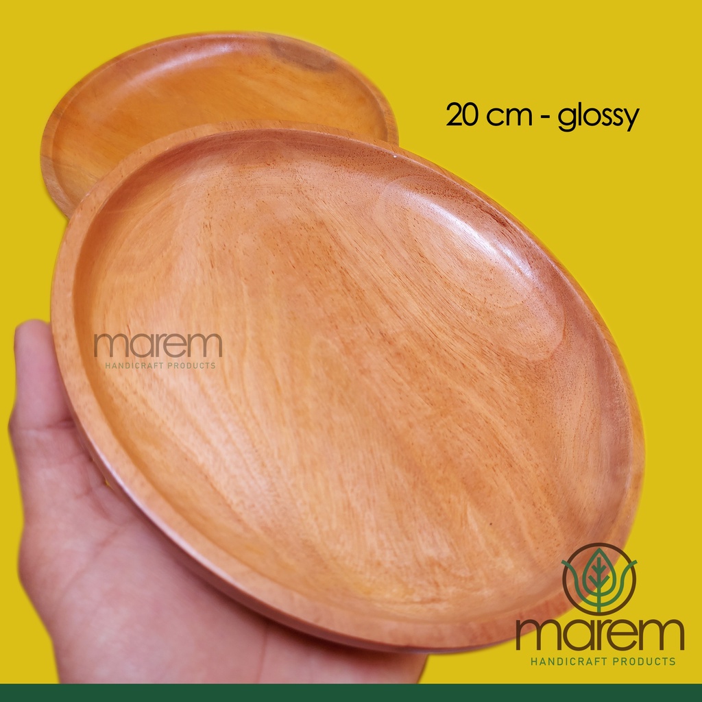 Jual Piring Kayu Mahoni Piring Makan Kayu Cm Foodgrade Btmp