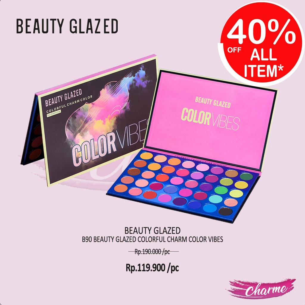 Jual Ready Ori Beauty Glazed Colorful Charm Color Vibes Eyeshadow