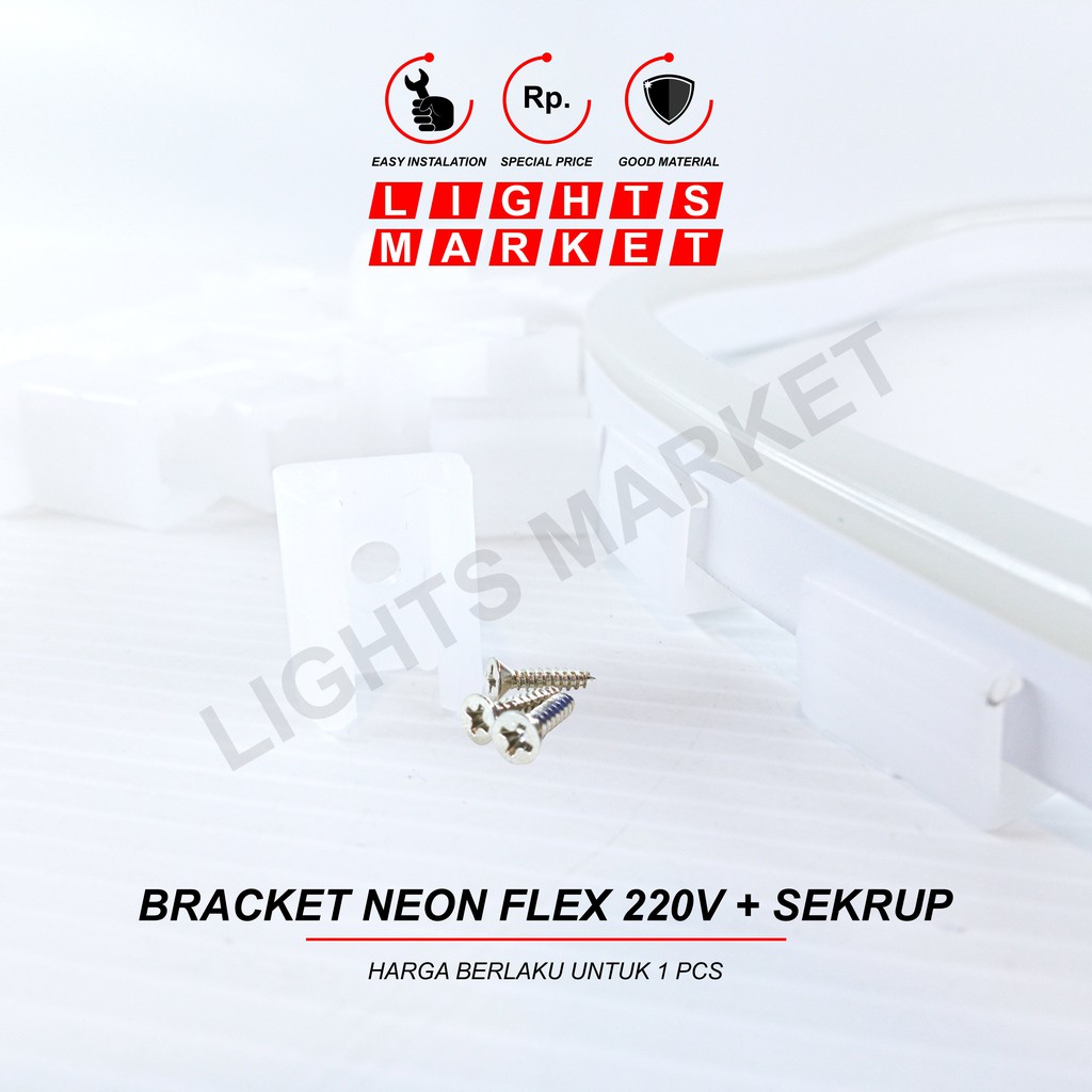 Jual Klem Bracket Tatakan Lampu Neon Flex Flexible Selang Shopee