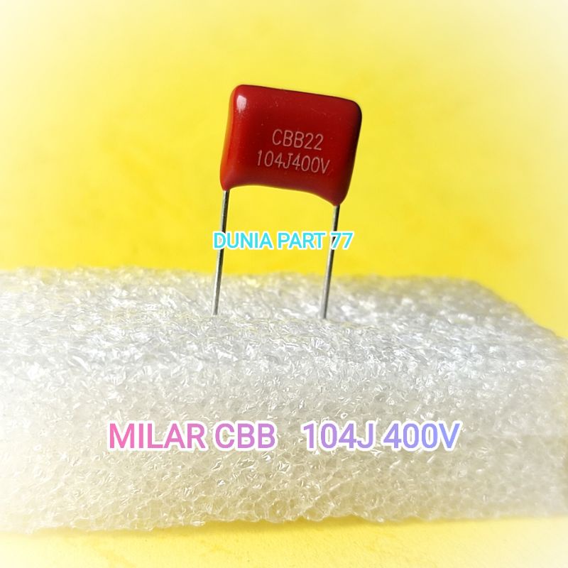 Jual Capacitor Milar 104j 400v Cbb Kapasitor Mylar 104 J Shopee Indonesia