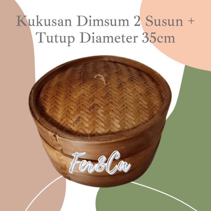 Jual Kukusan Dimsum Bambu Susun Tutup Diameter Cm Shopee Indonesia