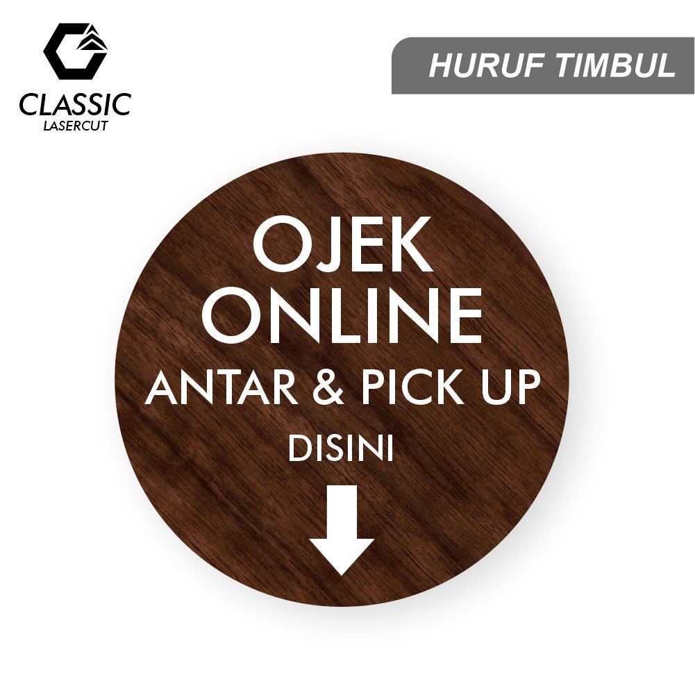 Jual Sign Board Ojek Online Antar Ambil Pick Up Disini Penanda