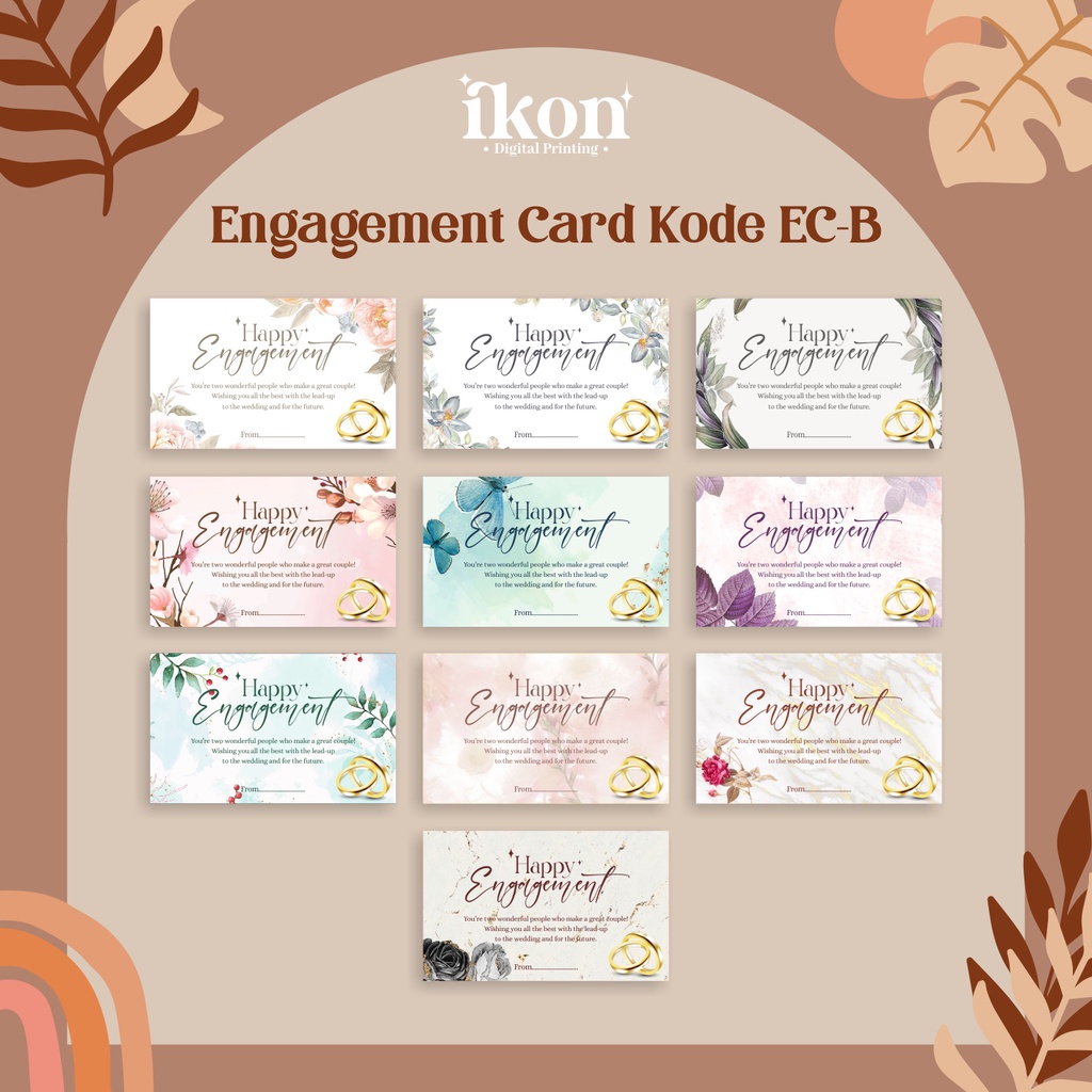 Jual Engagement Card Kode Ec B Kartu Ucapan Engagement Kartu Lamaran