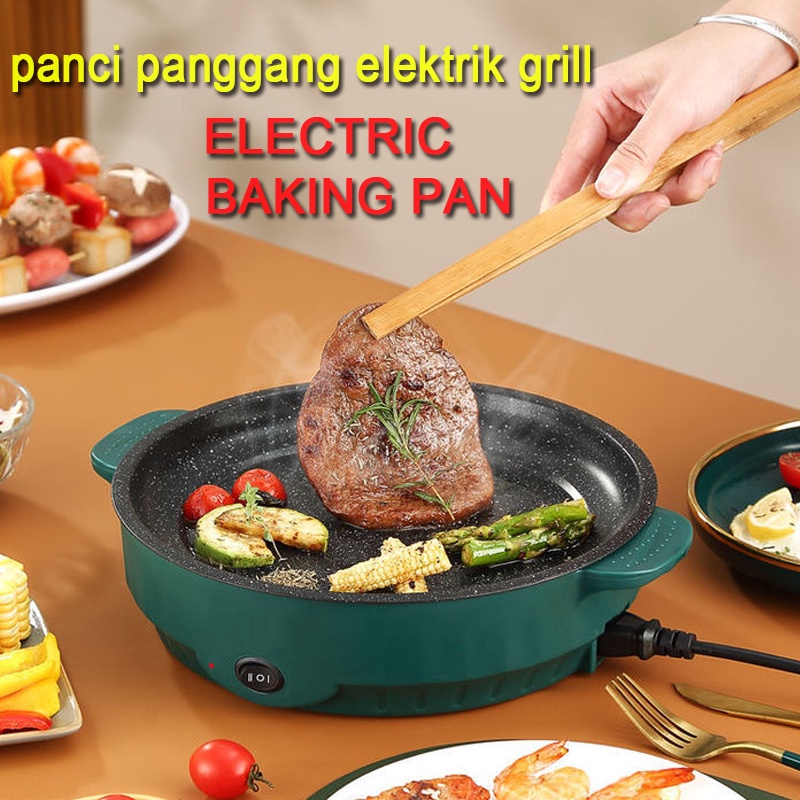 Jual Grill Pan Panggangan Bbq Panci Listrik Teflon Anti Lengket