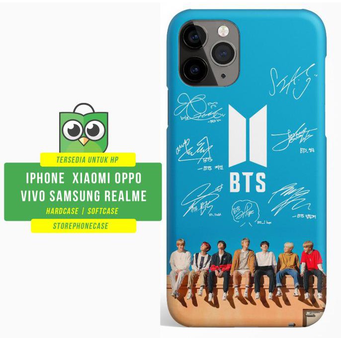 Jual Casing Handphone KPOP BTS BLUE WITH SIGNATURE Shopee Indonesia