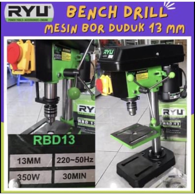 Jual Mesin Bor Duduk Mm Ryu Tekiro Bench Drill Mm Rbd