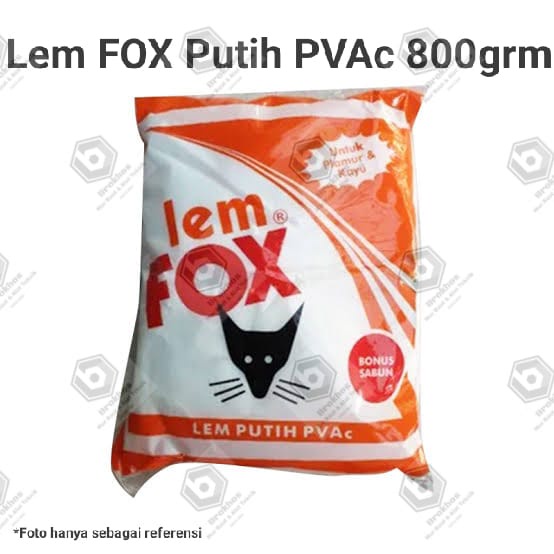 Jual LEM FOX PLAMUR KAYU PUTIH PVAC WOOD GLUE 800 GRAM Shopee Indonesia