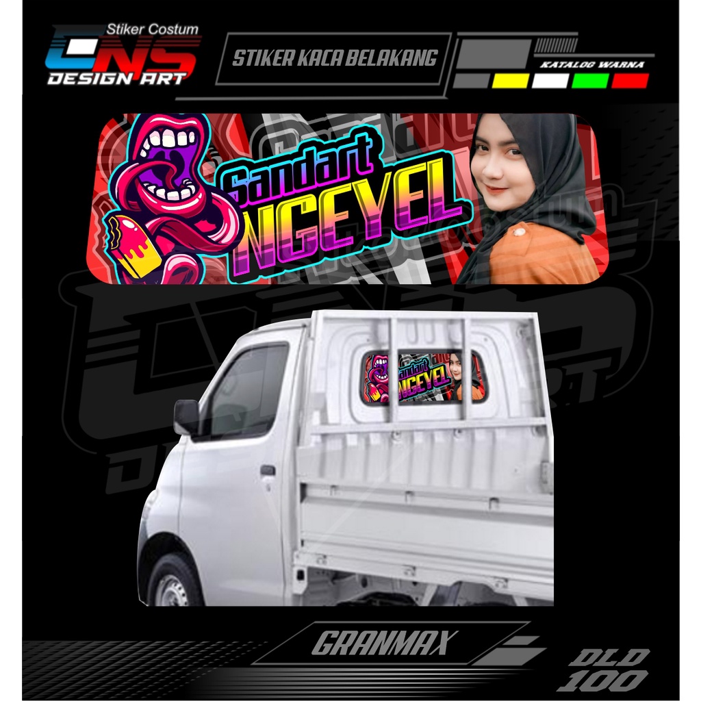 Jual Stiker Kaca Belakang One Way Standart Ngeyel Granmax Pick Up