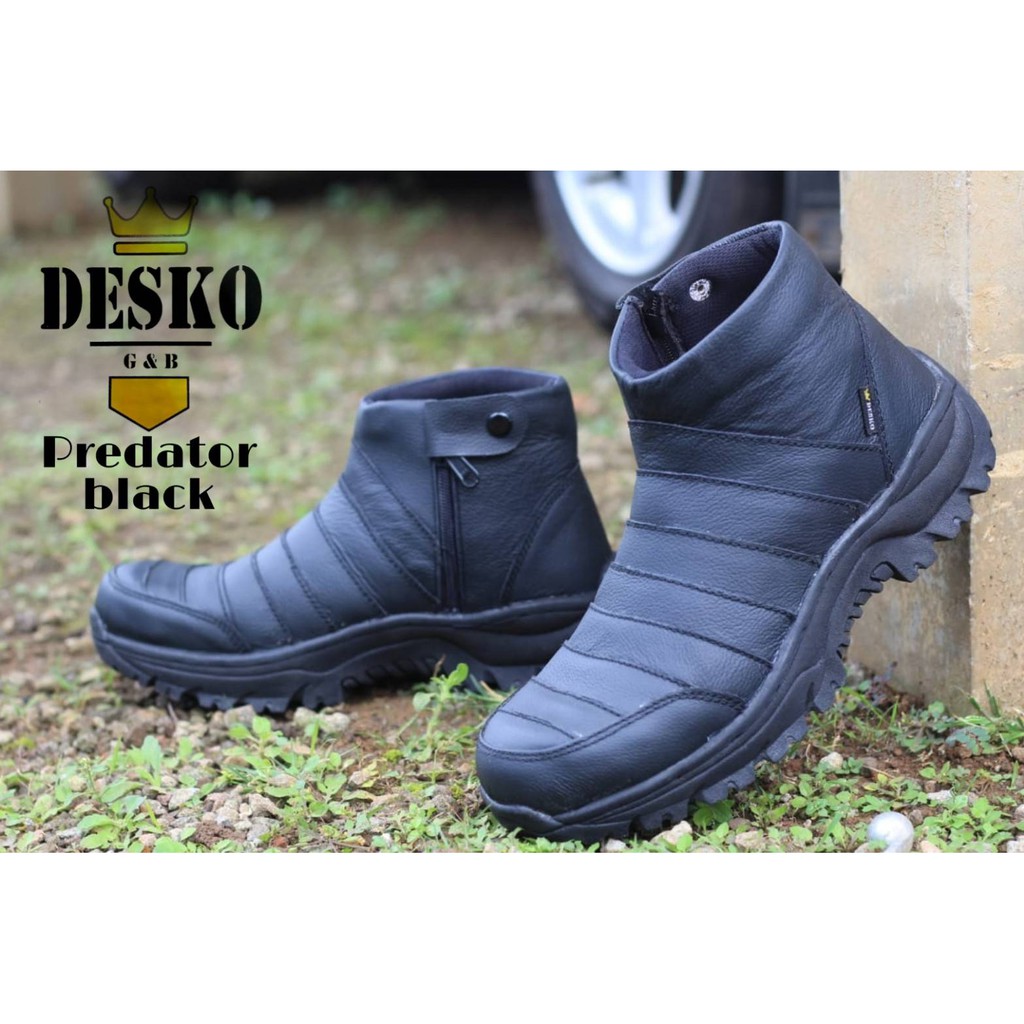 Jual Sepatu Pria Desko Boot Safety Bahan Kulit Asli Ujung Besi Sepatu